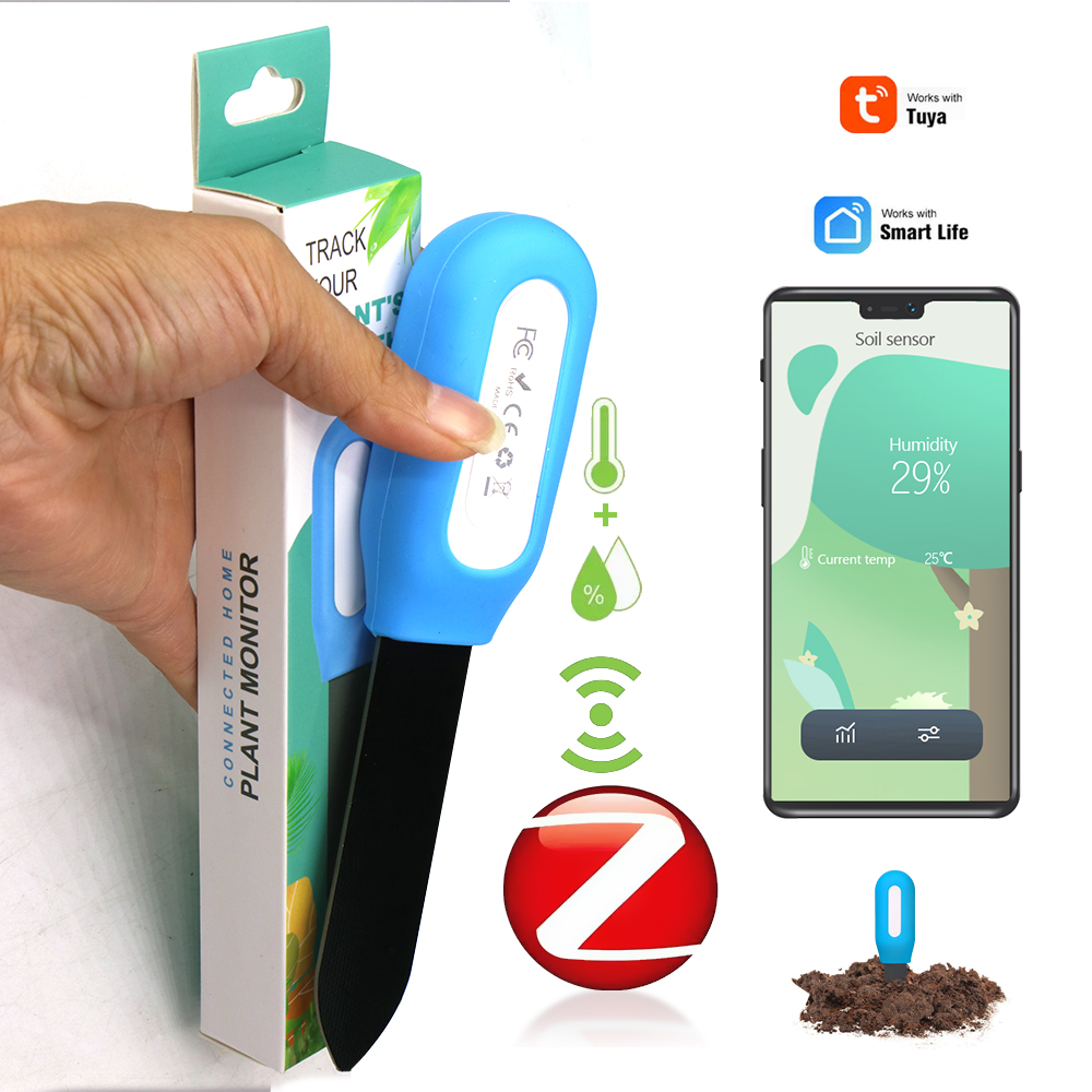 Smart Home Device - Slimme Zigbee-bodemsensor voor huistuin, kasplanten, bloemvocht-