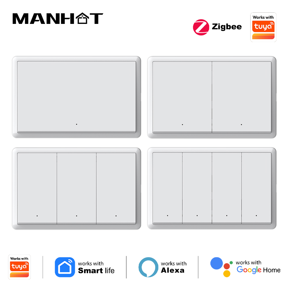 Smart Home Life - Manhot Smart Zigbee-schakelaar Geen neutrale draad