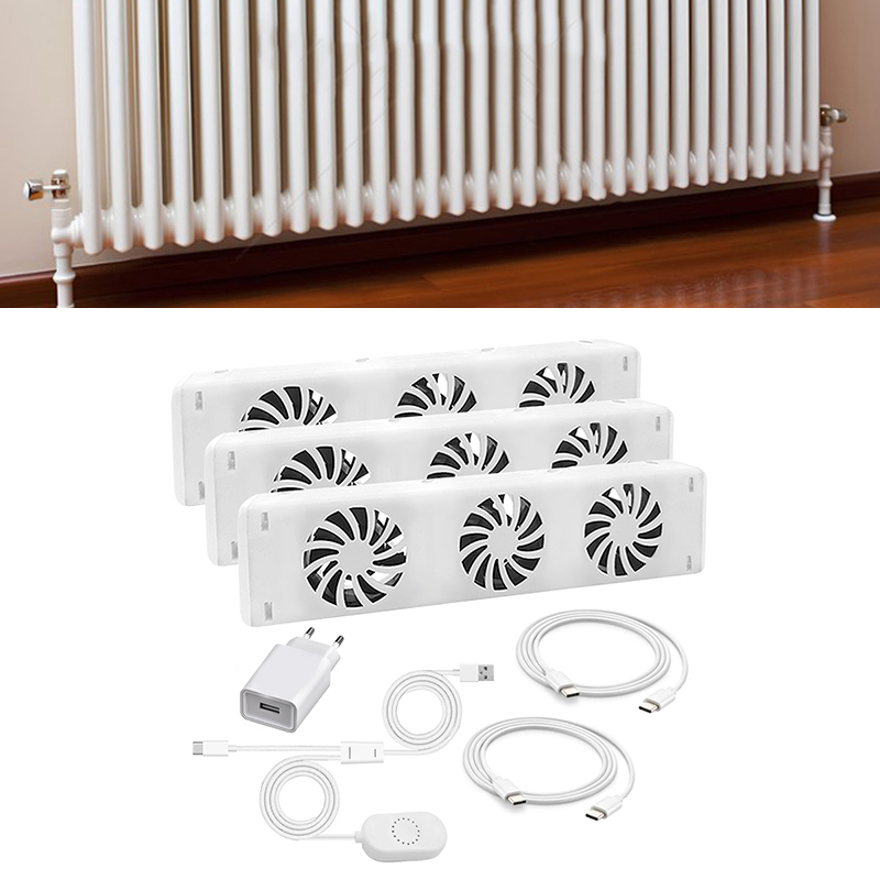Smart Home Ventilation - 3-ventilator slimme radiatorventilator voor verwarming open