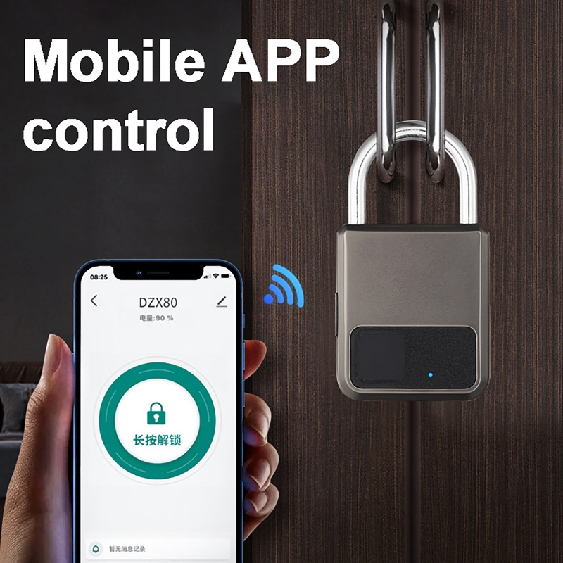 Smart Door Lock - Tuya Smart Hangslot 20-nummer Vingerafdrukken Sloten
