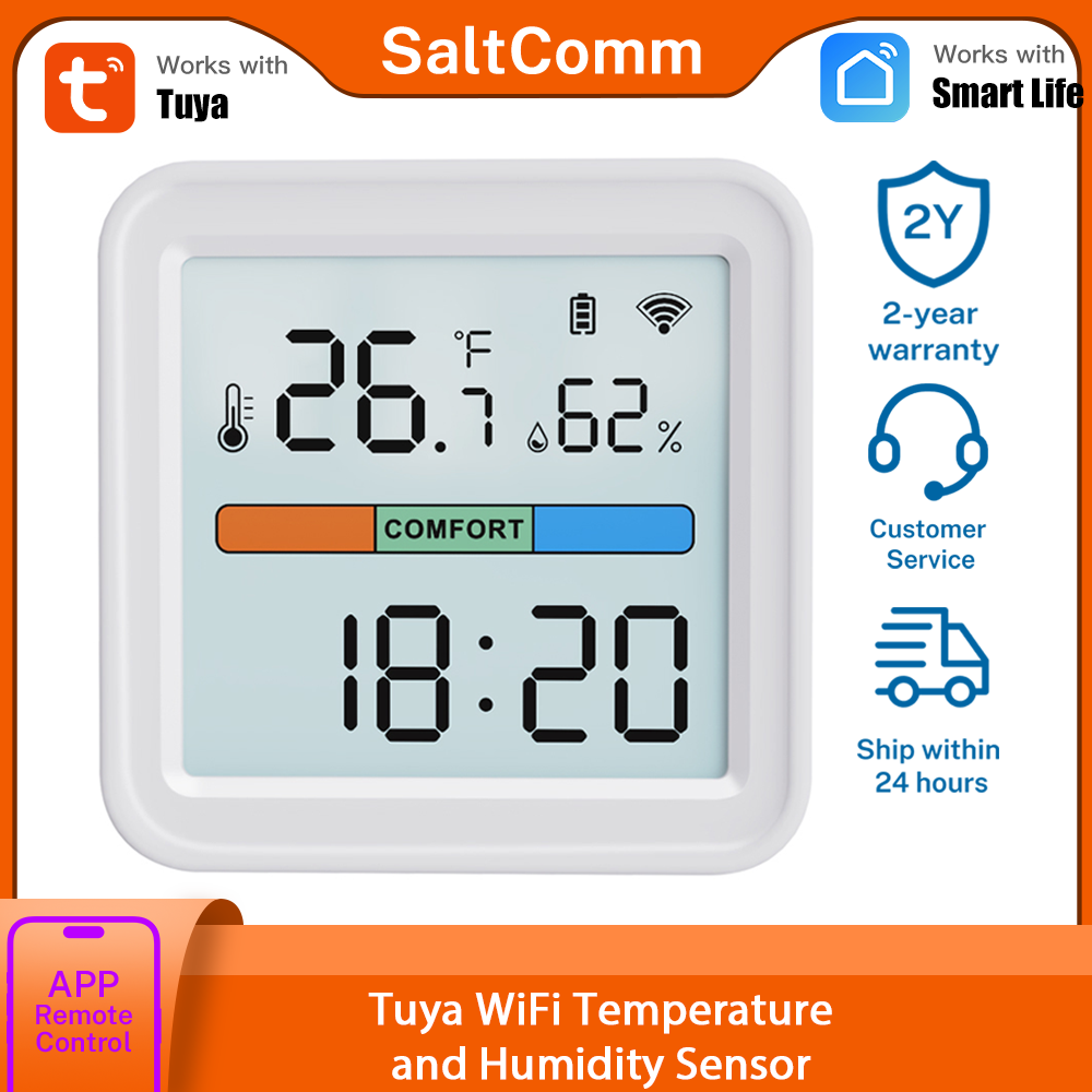 Smart Home Life - Tuya Nieuwe WiFi-temperatuur- en vochtigheidssensor Smart