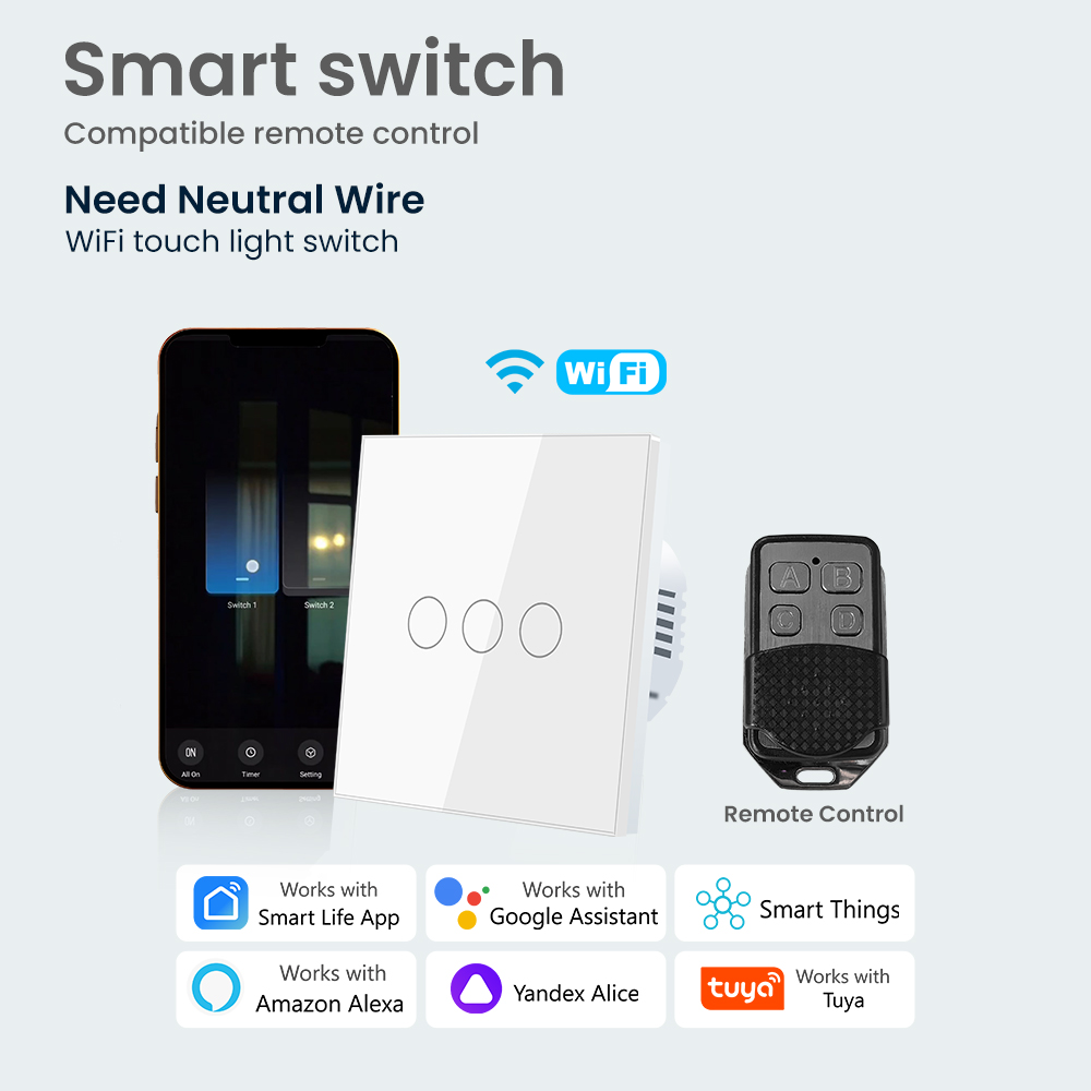 Smart Home Lg - EU Smart Switch Alexa RF-schakelaar Neutrale
