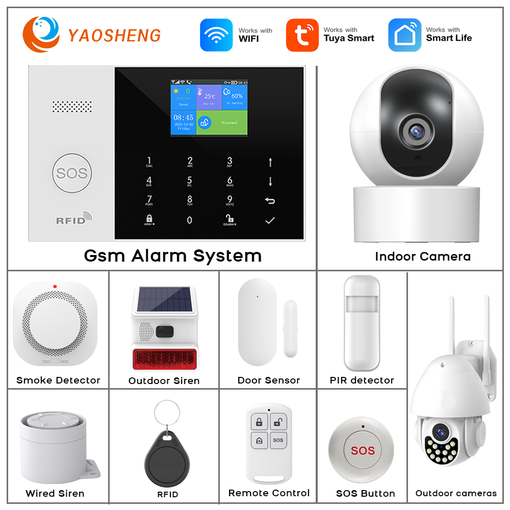 Smart Home Automation System - 4G Alarmsysteem Beveiliging Thuis WIFI Alarm
