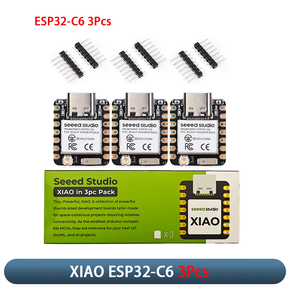 Smart Home Ecosystems - XIAO ESP32-C6 3-delige ontwikkelbordmodule 2,4 GHz
