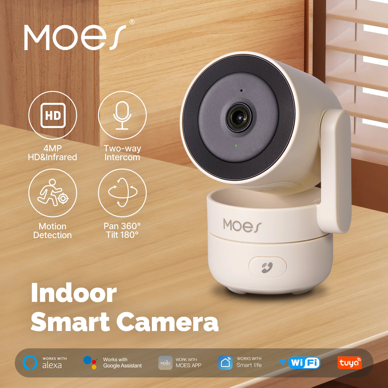 Smart Home Imou - MOESTuya WiFi Indoor Pan/Tilt Smart Beveiligingscamera
