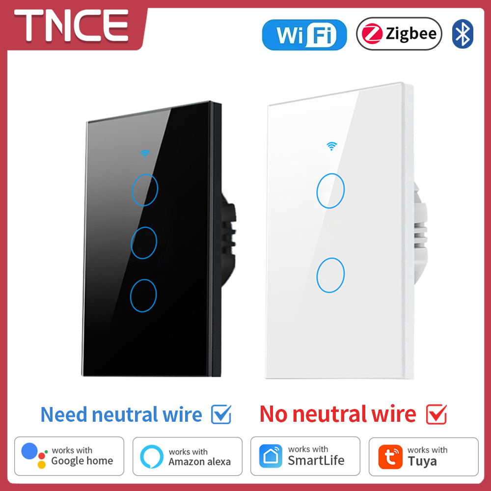 Smart Home Internet - Tnce Tuya Wifi/Zigbee Slimme Lichtschakelaar, Neutrale