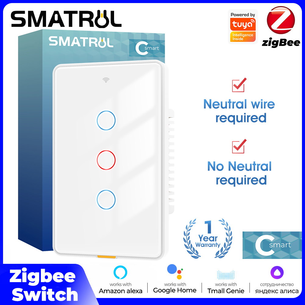 Smart Home Internet - Tuya Zigbee Smart Light Touch-schakelaar Geen