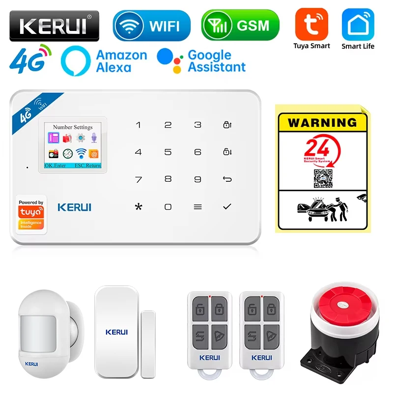 Smart Home Ecosystems - KERUI Alarmsysteem Kit W184 4G WIFI