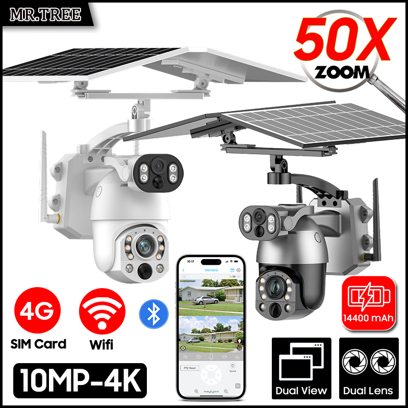Smart Home Outdoor Camera - 4K 50X Optische Zoom Dual Lens