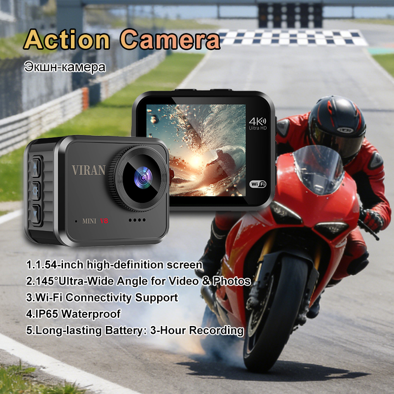 Smart Home Outdoor Camera - Mini-actiecamera 4K Ultra HD 16 MP