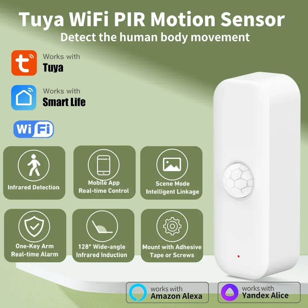 Smart Home Google Assistant - Tuya WiFI Bewegingssensor PIR Smart Human