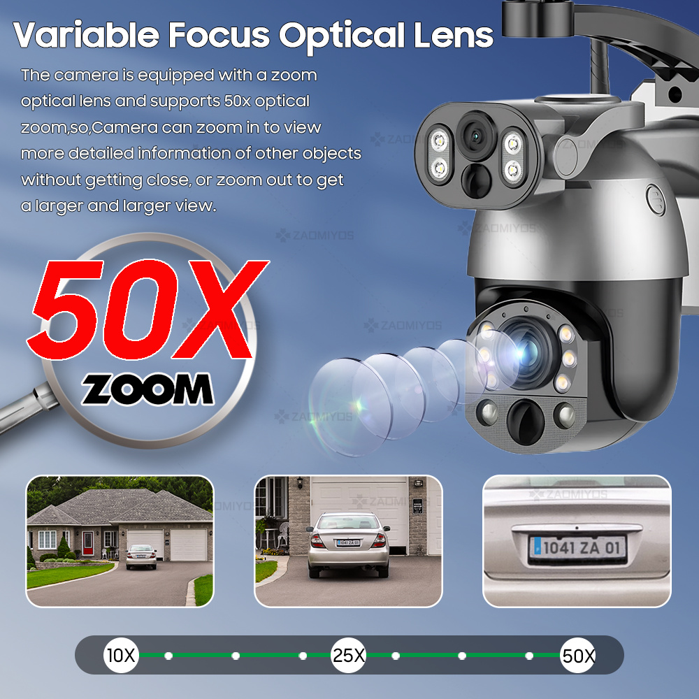 4K 50X ZOOM 10 MP zonnecamera  - Smart Home Outdoor Camera recensie en prijs