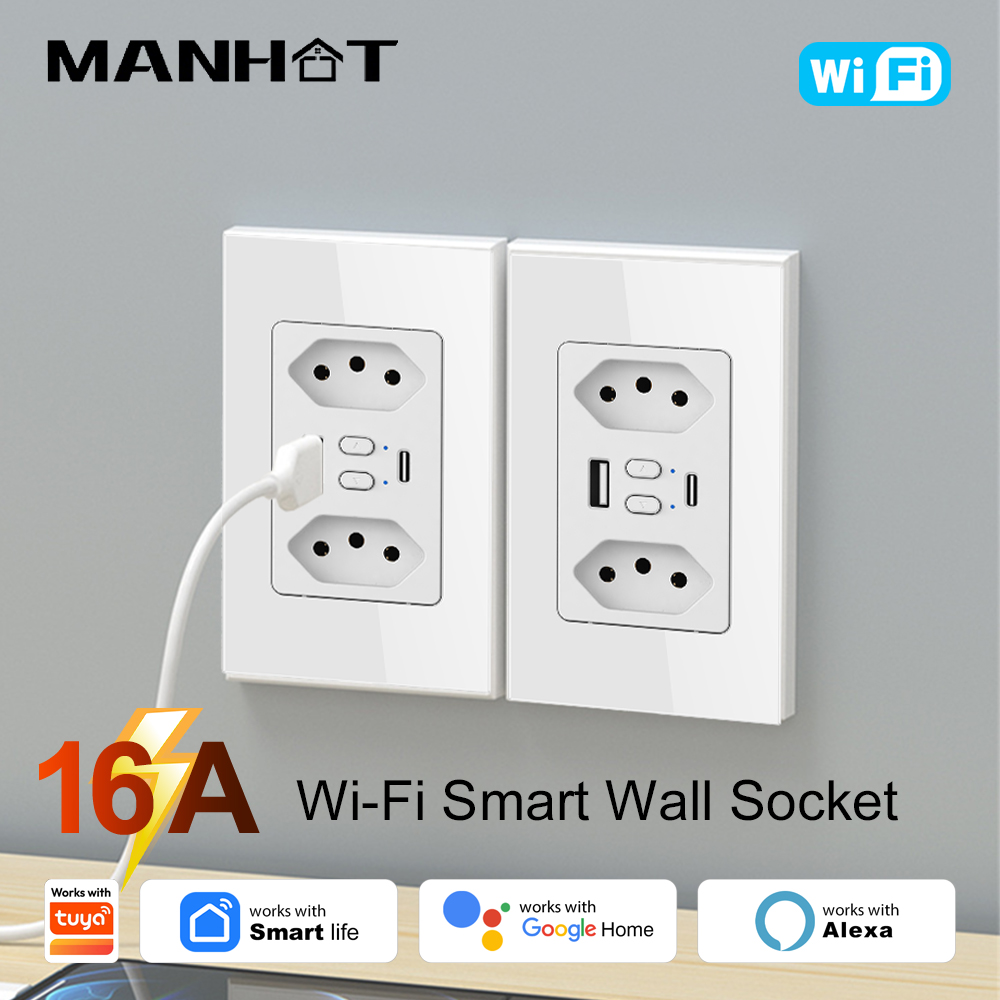 MANHOT Wifi Smart Brazil Socke - Smart Home Energy recensie en prijs