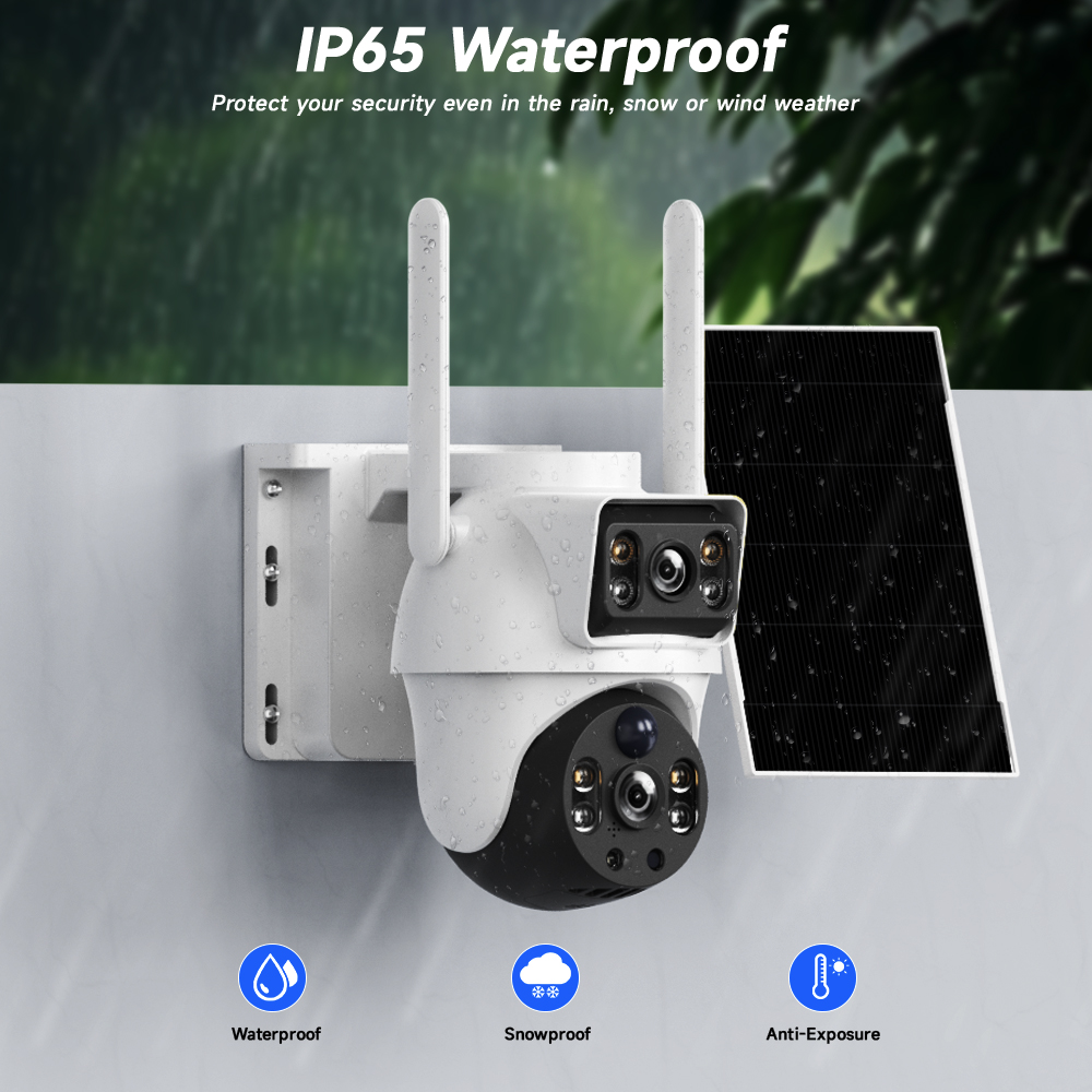 WiFi Solar Camera Dual Lenzen  - Smart Home Outdoor Camera recensie en prijs