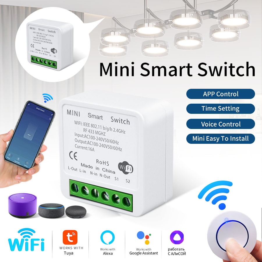 RF433Mhz 16A/20A Tuya WiFi Sma - Smart Home Internet recensie en prijs